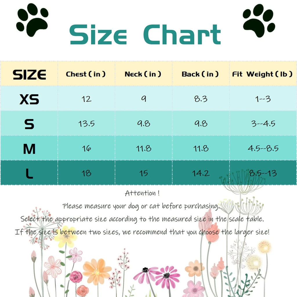 4 Packs Dog Shirts for Small Dog