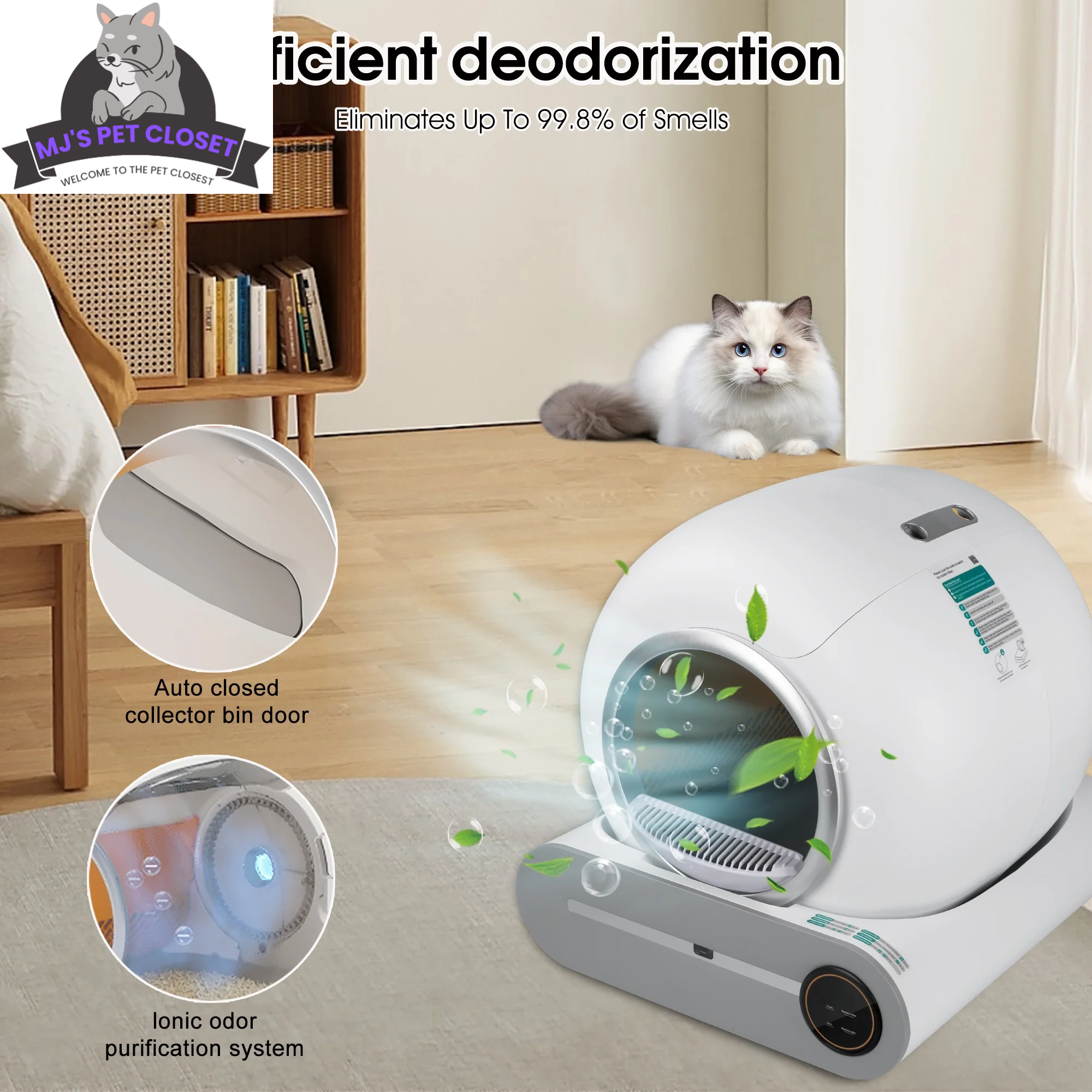 Say goodbye to messy litter! 🐾✨ Meet the Smart Self-Cleaning Litter Box with App Control and Safety Features! Perfect for busy cat parents! 😻📱